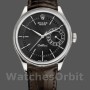 Men's Rolex Cellini Date 39mm Men's-50519-Brown Leather-Black Dial Black<br />