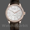 Mens Rolex Cellini Date 39mm Mens-50515-Rose Gold-Silver-Crocodile Leather Strap White Replica Image