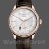 Mens Rolex Cellini Dual Time 39mm Mens-50525-Silver Dial-Brown Leather Strap Silver Replica Image