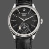 Mens Rolex Cellini Dual Time 39mm Mens-50529-Black Dial-White Gold Black Replica Image