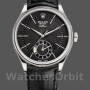 Men's Rolex Cellini Dual Time 39mm Men's-50529-Black Guilloche Dial Black
