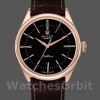Men's Rolex Cellini Time 39mm Men's-50505-Brown Leather Strap-Black Dial Black