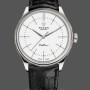Men's Rolex Cellini Time 39mm Men's-50509-Black Leather Strap-White Dial White