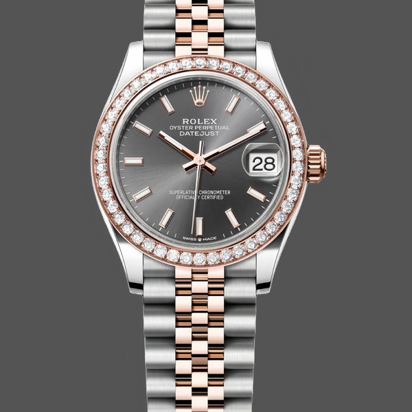 Womens Rolex Datejust 31-278381RBR 0018, Dark Rhodium Dial, Women’s Rhodium Replica Watch Image