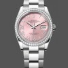 Womens Rolex Datejust 36-126284RBR 0024, Pink Roman Dial, Diamond, Women’s Pink Dial Roman Numeral Hour Markers Replica Watch Image