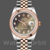 Unisexs Rolex Datejust 36mm Unisex-116201-Black Mother of Pearl Dial MOP Replica Image