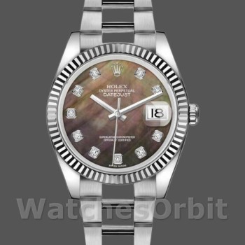 Unisex's Rolex Datejust 36mm Unisex-116234-Black MOP-Diamond Dial-Automatic Black MOP Diamond