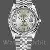 Unisexs Rolex Datejust 36mm Unisex-116234-Silver Dial-Blue Arabic Numeral Hour Markers Silver Replica Image