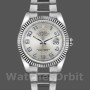 Unisex's Rolex Datejust 36mm Unisex-116234-Silver Dial-Fluted Bezel Silver