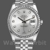Womens Rolex Datejust 36mm Womens-116244-Silver Dial-Diamonds Silver Replica Image