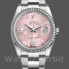 Womens Rolex Datejust 36mm Womens-116244-Stainless Steel-Pink Floral Dial Pink Replica Image