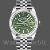 Unisexs Rolex Datejust 36mm Unisex-126200-Olive Green Palm Motif Dial Green<br /> Replica Image