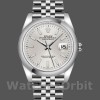 Unisexs Rolex Datejust 36mm Unisex-126200-Silver Dial-Stainless Steel Silver Replica Image