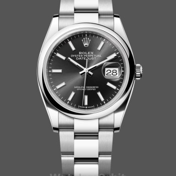 Unisex's Rolex Datejust 36mm Unisex-126200-Stainless Steel-Black Dial Black