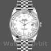 Unisexs Rolex Datejust 36mm Unisex-126200-Stainless Steel-White Roman Dial White Replica Image