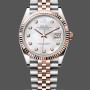 Unisex's Rolex Day Date 36-128238 0051, Yellow Gold, Pave Rainbow Diamond Dial, Fluted Bezel Diamond