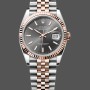 Unisex's Rolex Datejust-126231, Two-Tone Stainless Steel & Rose Gold, Grey Rhodium Dial Grey Rhodium Dial