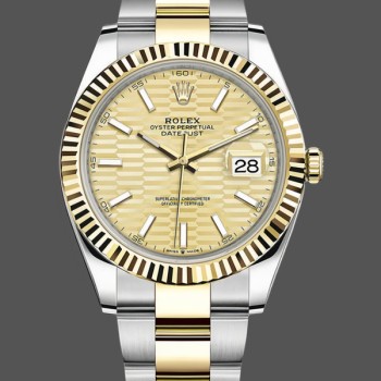 Unisex's Rolex Datejust 36mm Unisex-126233-Champagne Motif Dial Champagne