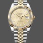 Unisex's Rolex Datejust 36mm Unisex-126233-Champagne Motif Dial-Fluted Bezel Champagne