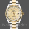 Unisexs Rolex Datejust 36mm Unisex-126233-Golden Palm Motif Dial Golden Replica Image