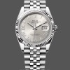 Unisexs Rolex Datejust 36mm Womens-126234 0029-Silver Diamond Roman Dial Silver Replica Image