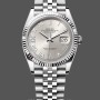 Unisex's Rolex Datejust 36mm Women's-126234 0029-Silver Diamond Roman Dial Silver
