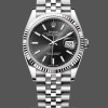Unisexs Rolex Datejust 36mm Unisex-126234-Fluted Bezel-Black Index Dial Black&nbsp; Replica Image