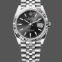 Unisex's Rolex Datejust 36mm Unisex-126234-Fluted Bezel-Black Index Dial Black&nbsp;