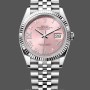 Unisex's Rolex Datejust 36mm Unisex-126234-Fluted Bezel-Pink Roman Dial Pink