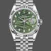 Unisexs Rolex Datejust 36mm Unisex-126234-Olive Green Palm Motif Dial Green Replica Image