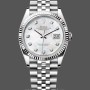 Unisex's Rolex Datejust 36mm Unisex-126234-White Mother of Pearl-Diamonds Dial MOP