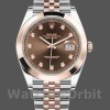 Mens Rolex Datejust 41mm Mens-126301-Rose Gold-Chocolate Brown Diamonds Dial Chocolate Brown Replica Image