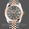 Mens Rolex Datejust 41mm Mens-126301-Rose Gold-Slate Grey Fluted Motif Dial Grey Replica Image