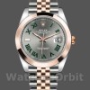 Mens Rolex Datejust 41mm Mens-126301-Rose Gold-Slate Grey Wimbledon Dial Grey Replica Image