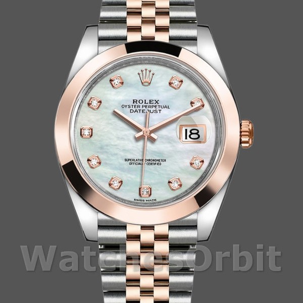 Mens Rolex Datejust 41mm Mens-126301-White MOP Diamond Dial MOP Replica Image