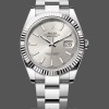 Mens Rolex Datejust 41mm Mens-126334 0003-Fluted Bezel-Silver Dial Silver Replica Image