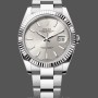 Men's Rolex Datejust 41mm Men's-126334 0003-Fluted Bezel-Silver Dial Silver