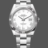 Mens Rolex Datejust 41mm Mens-126334 0023-Fluted Bezel-White Roman Numeral Dial White Replica Image