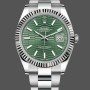 Men's Rolex Datejust 41mm Men's-126334 0029-Fluted Bezel-Green Motif Dial Green
