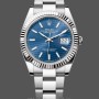 Men's Rolex Datejust 41mm Men's-126334-Fluted Bezel-Blue Fluted Motif Dial Blue