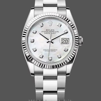 Men's Rolex Datejust 41mm Men's-126334-Fluted Bezel-White MOP Dial MOP
