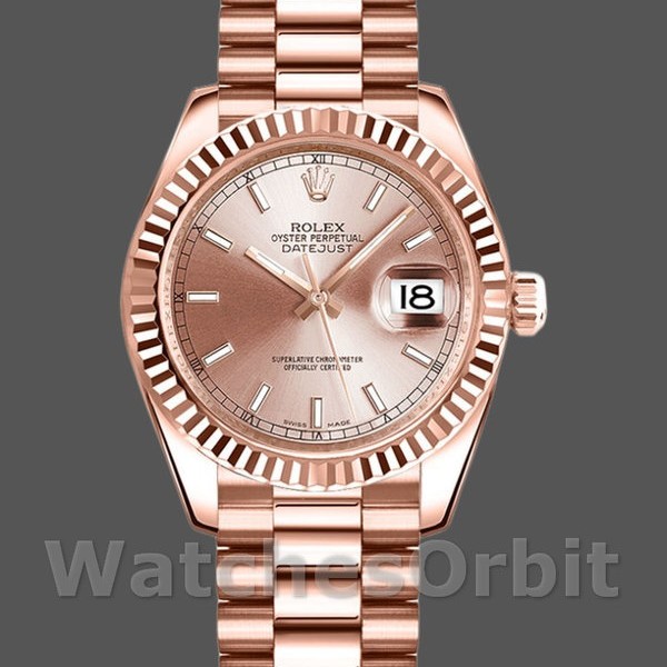 Womens Rolex Datejust 31mm Womens-178275-Pink Index Dial-Rose Gold Pink Replica Image