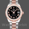 Womens Rolex Datejust 31mm Womens-178341-Black Roman Numerals Dial Black Replica Image
