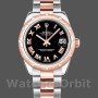 Women's Rolex Datejust 31mm Women's-178341-Black Roman Numerals Dial Black
