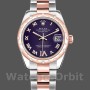 Women's Rolex Datejust 31mm Women's-178341-Purple Roman Numeral Dial Purple