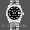 Womens Rolex Datejust 31mm Womens-178344-Black Diamond Dial-Jubilee Bracelet Black Replica Image