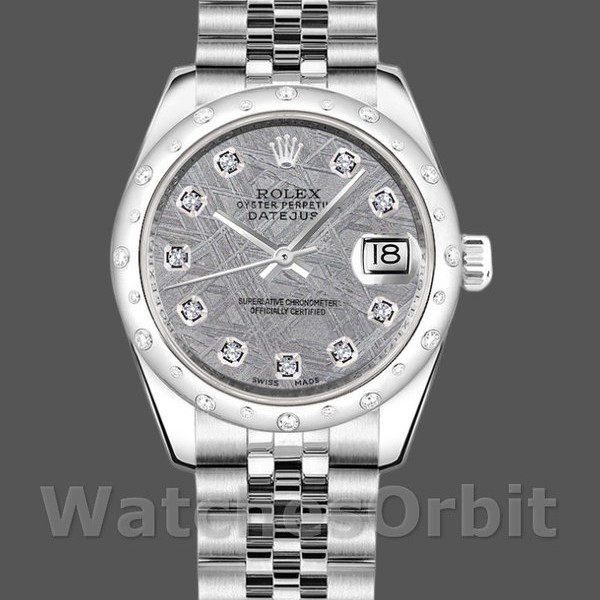 Womens Rolex Datejust 31mm Womens-178344-Meteorite Grey Dial Meteorite Grey Replica Image