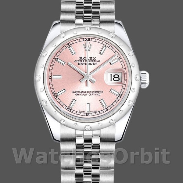Womens Rolex Datejust 31mm Womens-178344-Pink Dial-Jubilee Bracelet Pink Replica Image