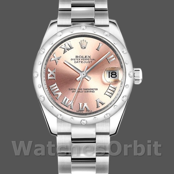 Womens Rolex Datejust 31mm Womens-178344-Pink Roman Dial Pink Replica Image