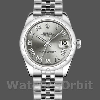Women's Rolex Datejust 31mm Women's-178344-Rhodium Grey Dial-Jubilee Bracelet Grey
